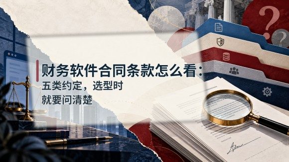 财务软件合同条款怎么看：五类约定，选型时就要问清楚