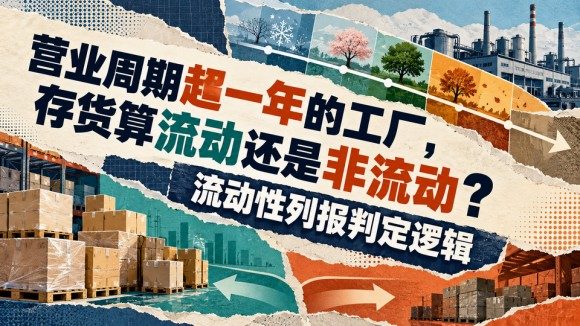 营业周期超一年的工厂,存货算流动还是非流动?流动性列报判定逻辑