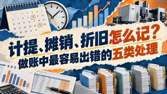 计提、摊销、折旧怎么记?做账中最容易出错的五类处理