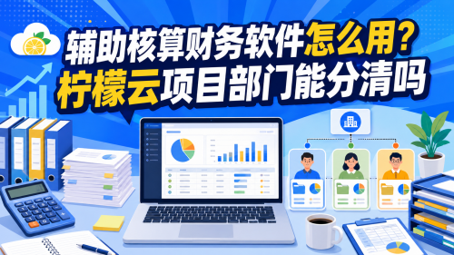 辅助核算财务软件怎么用？柠檬云项目部门能分清吗