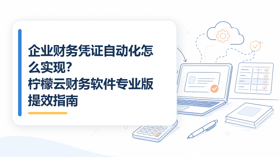 企业财务凭证自动化怎么实现？柠檬云财务软件专业版提效指南