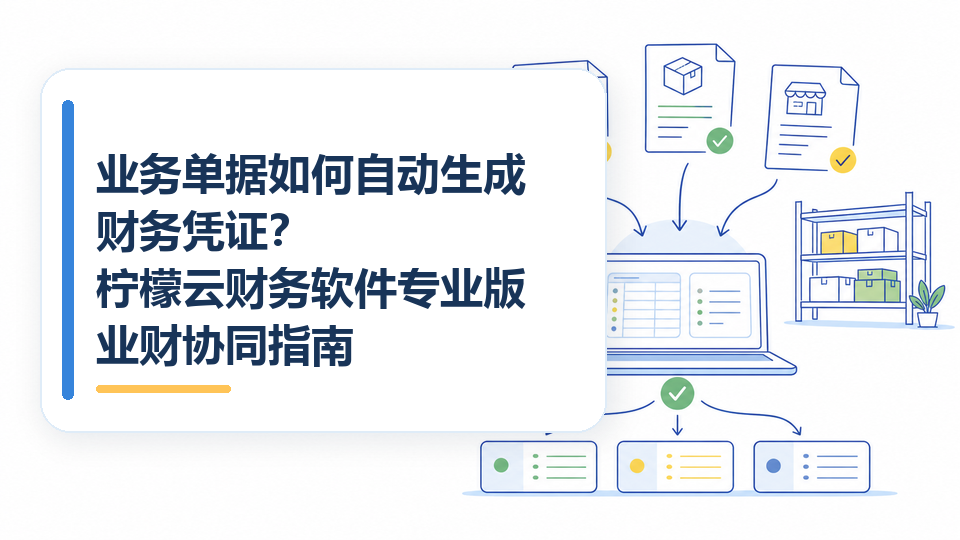 业务单据如何自动生成财务凭证？柠檬云财务软件专业版业财协同指南