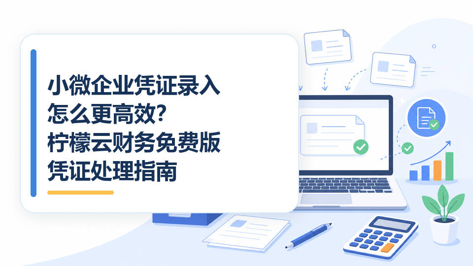 小微企业凭证录入怎么更高效？免费财务软件凭证处理指南