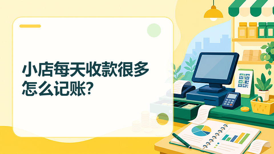 小店每天收款很多怎么记账？
