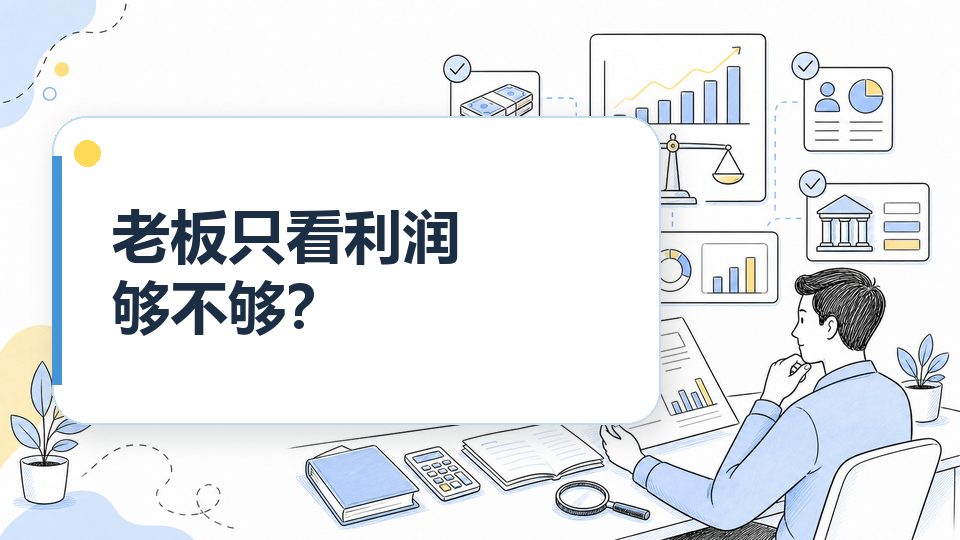 老板只看利润够不够？