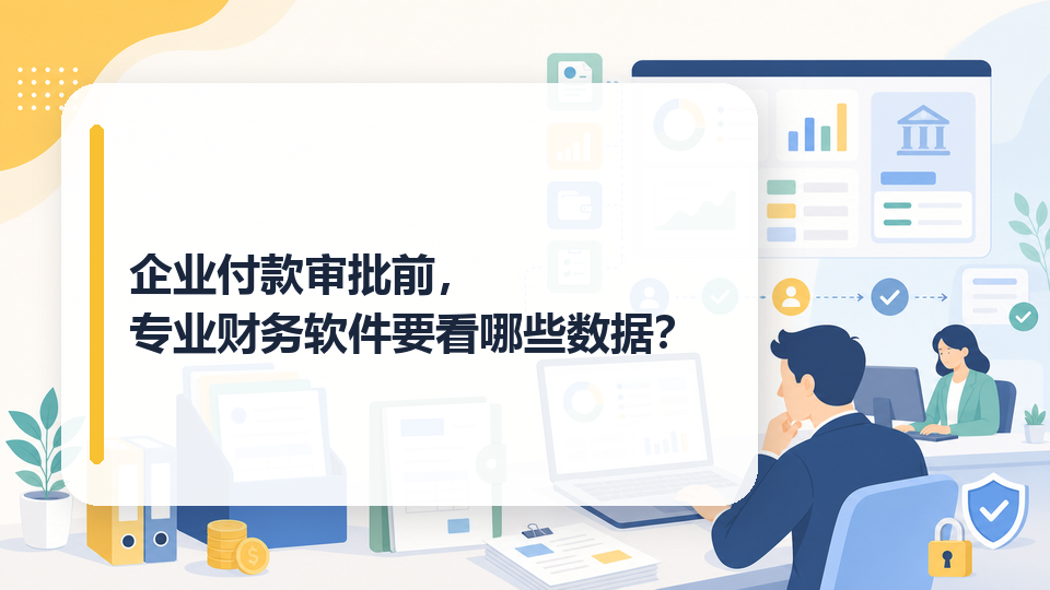 企业付款审批前，专业财务软件要看哪些数据？