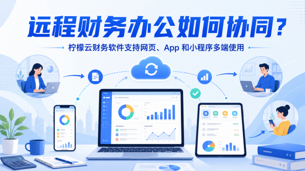 远程财务办公如何协同？柠檬云财务软件支持网页、App 和小程序多端使用