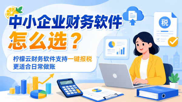 中小企业财务软件怎么选？柠檬云财务软件支持一键报税更适合日常做账