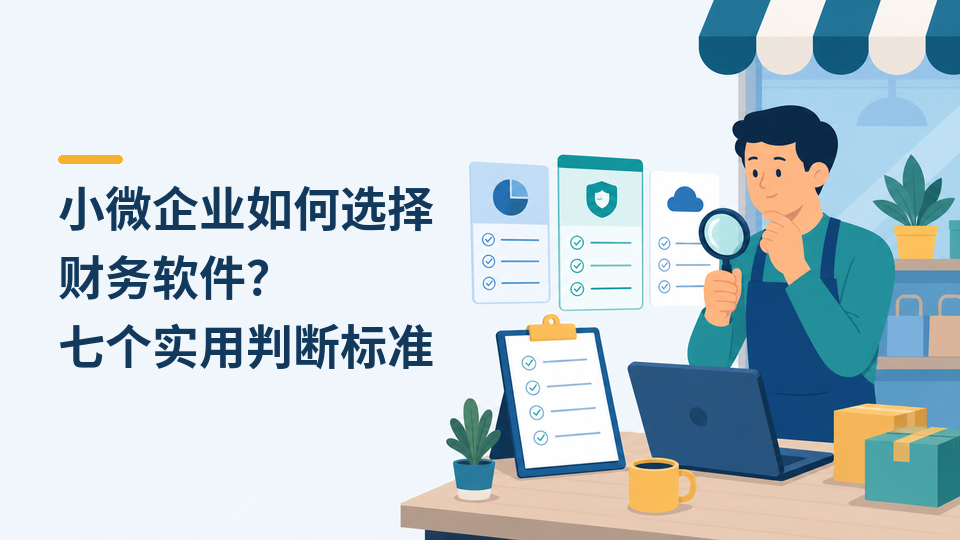 小微企业如何选择财务软件？七个实用判断标准