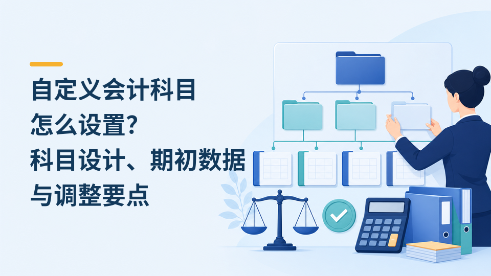自定义会计科目怎么设置？科目设计、期初数据与调整要点