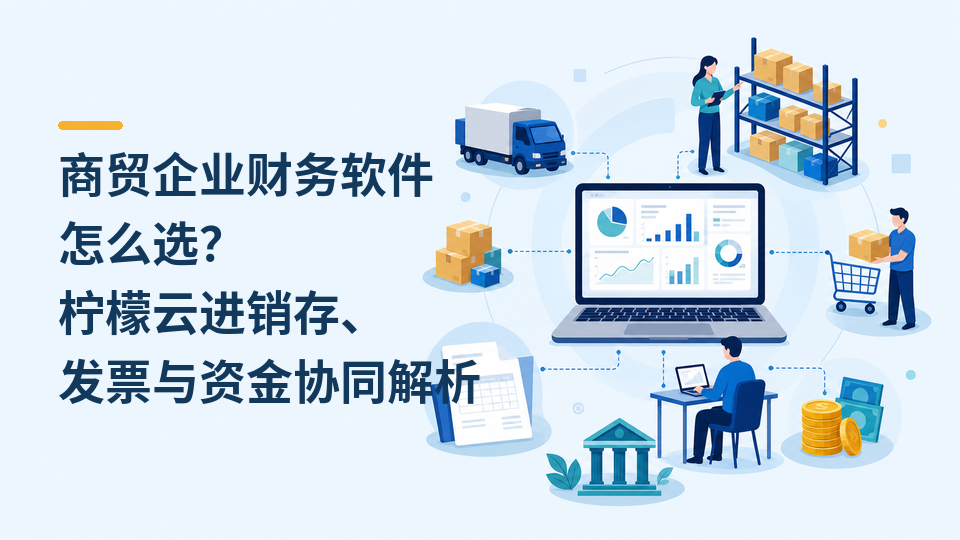 商贸企业财务软件怎么选？柠檬云进销存、发票与资金协同解析