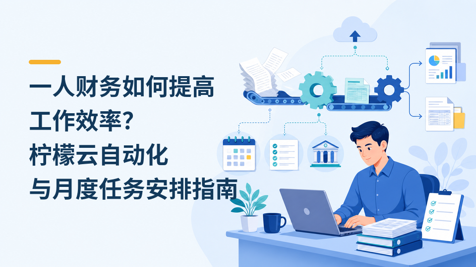 一人财务如何提高工作效率？柠檬云自动化与月度任务安排指南