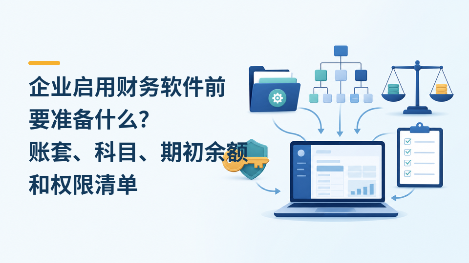 企业启用财务软件前要准备什么？账套、科目、期初余额和权限清单