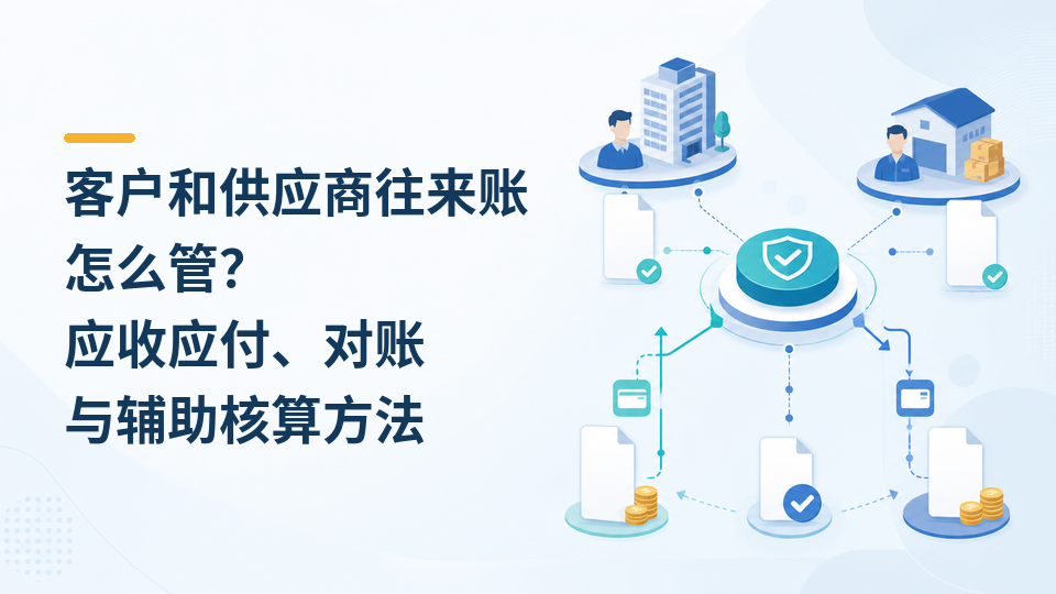 客户和供应商往来账怎么管？应收应付、对账与辅助核算方法