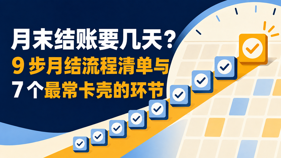 月末结账要几天?9步月结流程清单与7个最常卡壳的环节