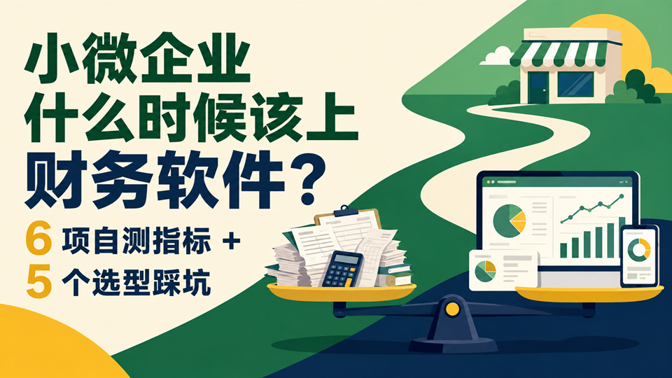 小微企业什么时候该上财务软件?6 项自测指标+5 个选型踩坑