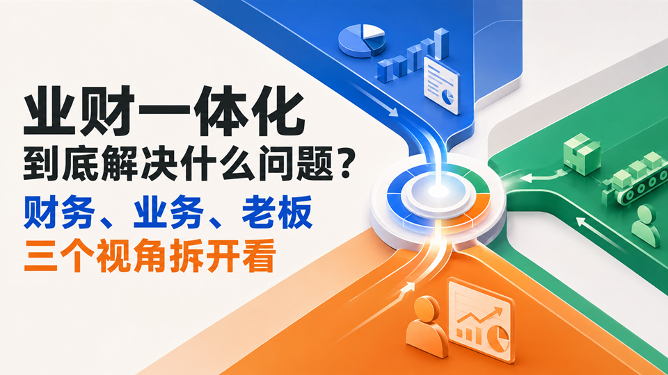 业财一体化到底解决什么问题?财务、业务、老板三个视角拆开看