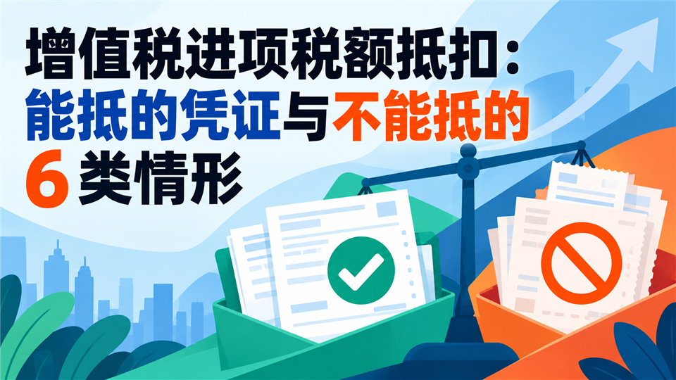 增值税进项税额抵扣：能抵的凭证与不能抵的6类情形