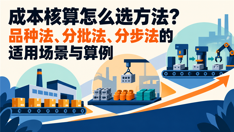 成本核算怎么选方法?品种法、分批法、分步法的适用场景与算例