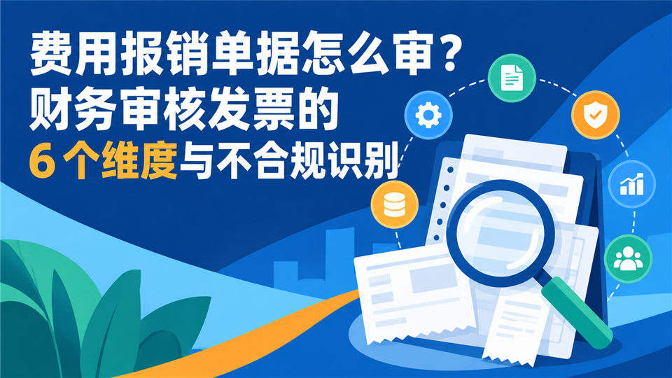 费用报销单据怎么审?财务审核发票的6个维度与不合规识别
