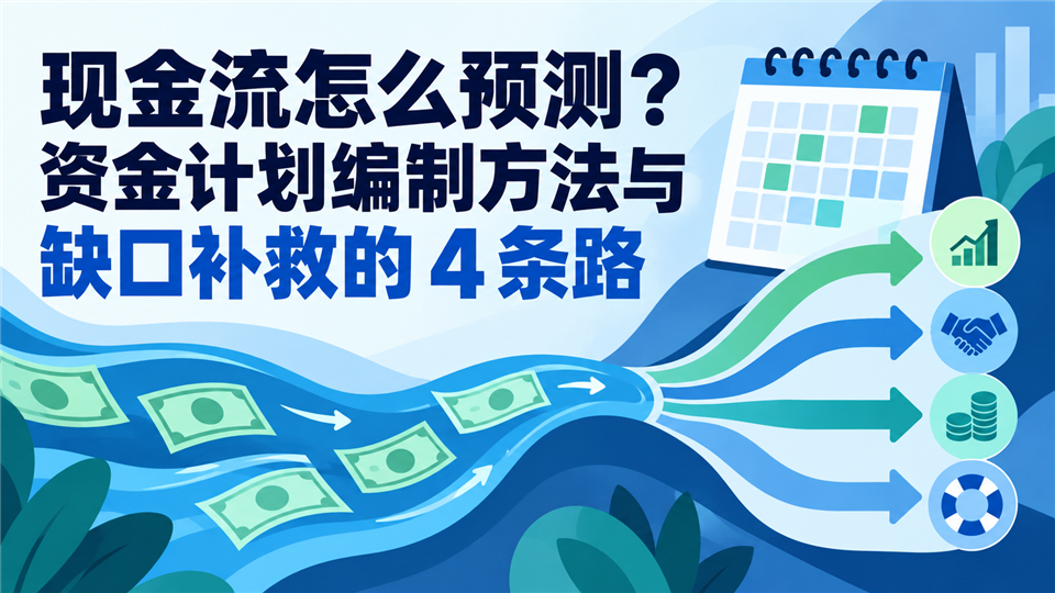 现金流怎么预测?资金计划编制方法与缺口补救的4条路