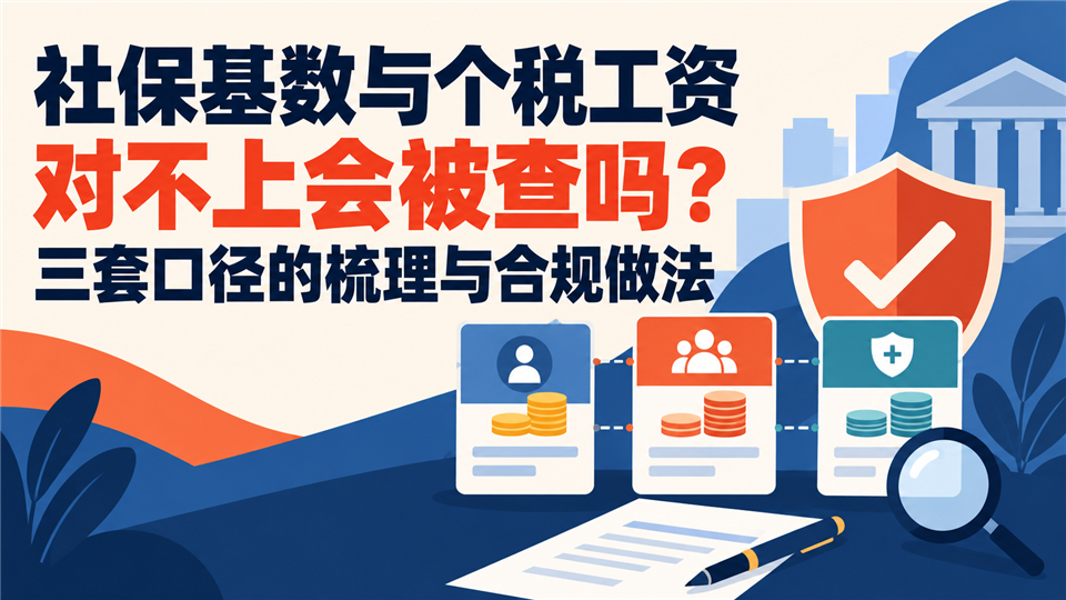 社保基数与个税工资对不上会被查吗?三套口径的梳理与合规做法