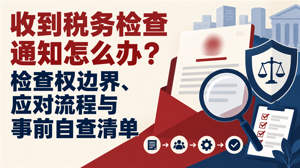 收到税务检查通知怎么办?检查权边界、应对流程与事前自查清单