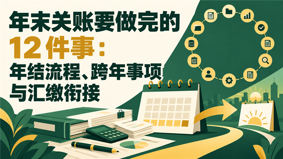 年末关账要做完的12件事:年结流程、跨年事项与汇缴衔接
