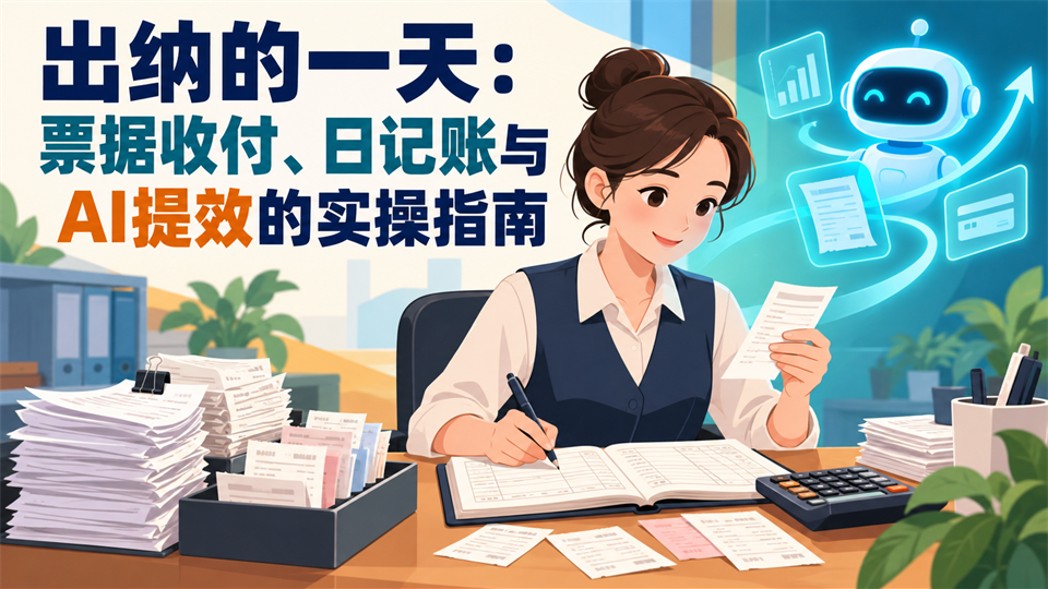出纳的一天:票据收付、日记账与AI提效的实操指南