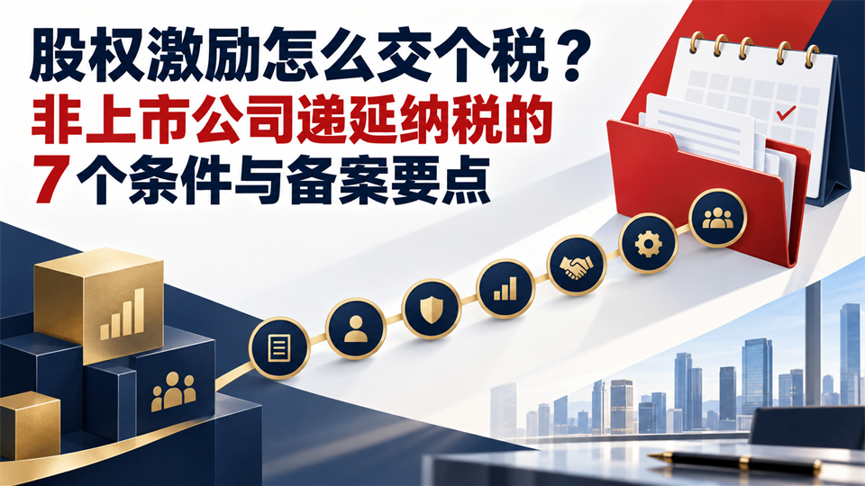 股权激励怎么交个税?非上市公司递延纳税的 7 个条件与备案要点