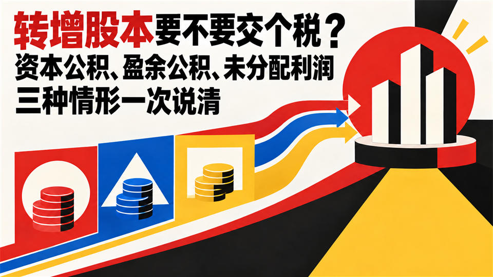 转增股本要不要交个税?资本公积、盈余公积、未分配利润三种情形一次说清