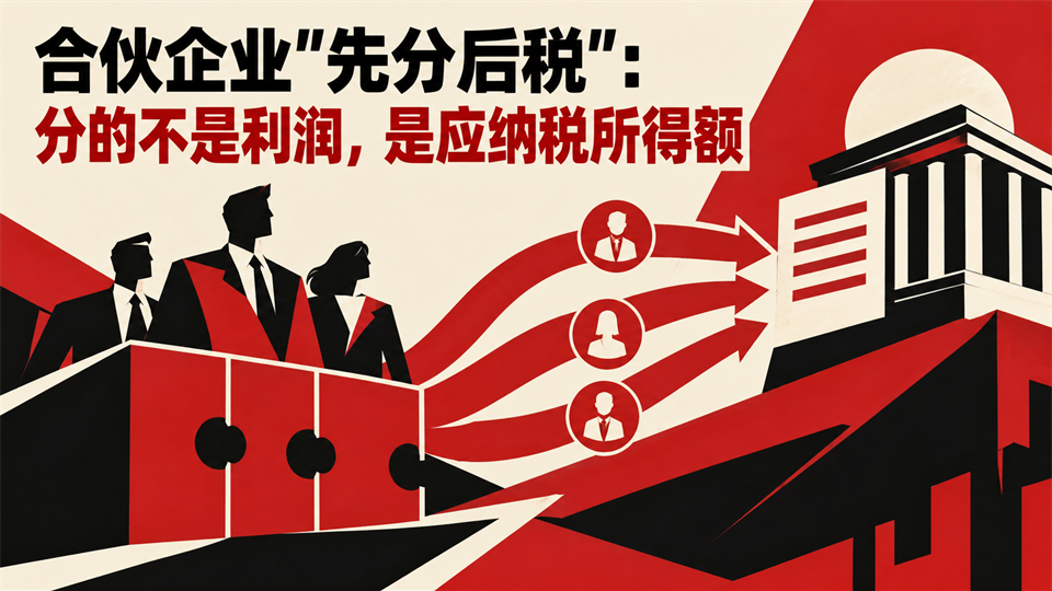 合伙企业"先分后税":分的不是利润,是应纳税所得额