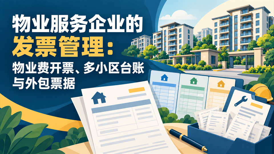 物业服务企业的发票管理：物业费开票、多小区台账与外包票据