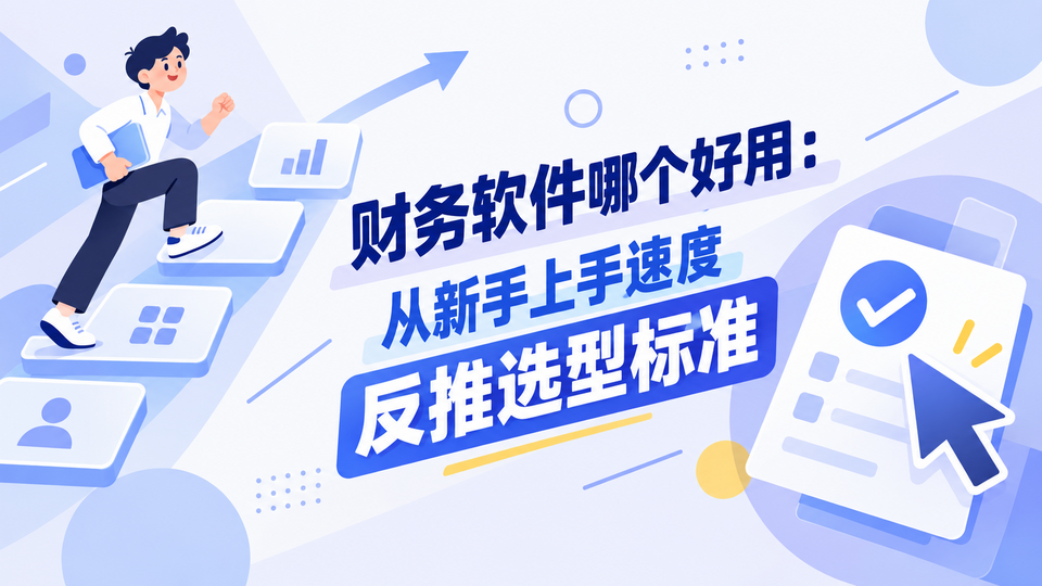 财务软件哪个好用：从新手上手速度反推选型标准