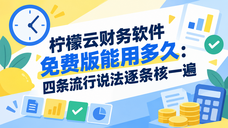 柠檬云财务软件免费版能用多久：四条流行说法逐条核一遍
