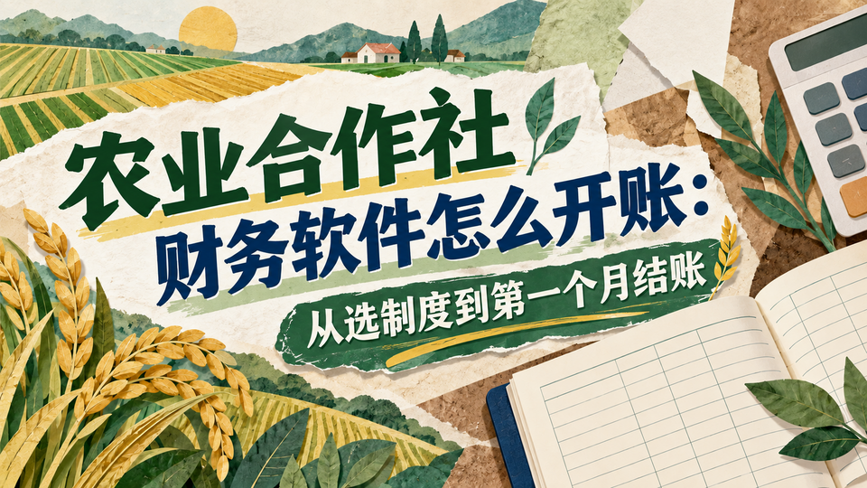 农业合作社财务软件怎么开账：从选制度到第一个月结账