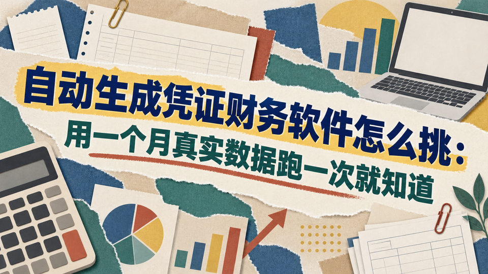 自动生成凭证财务软件怎么挑：用一个月真实数据跑一次就知道