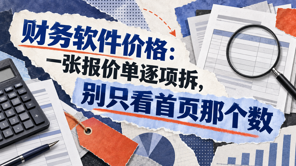 财务软件价格：一张报价单逐项拆，别只看首页那个数