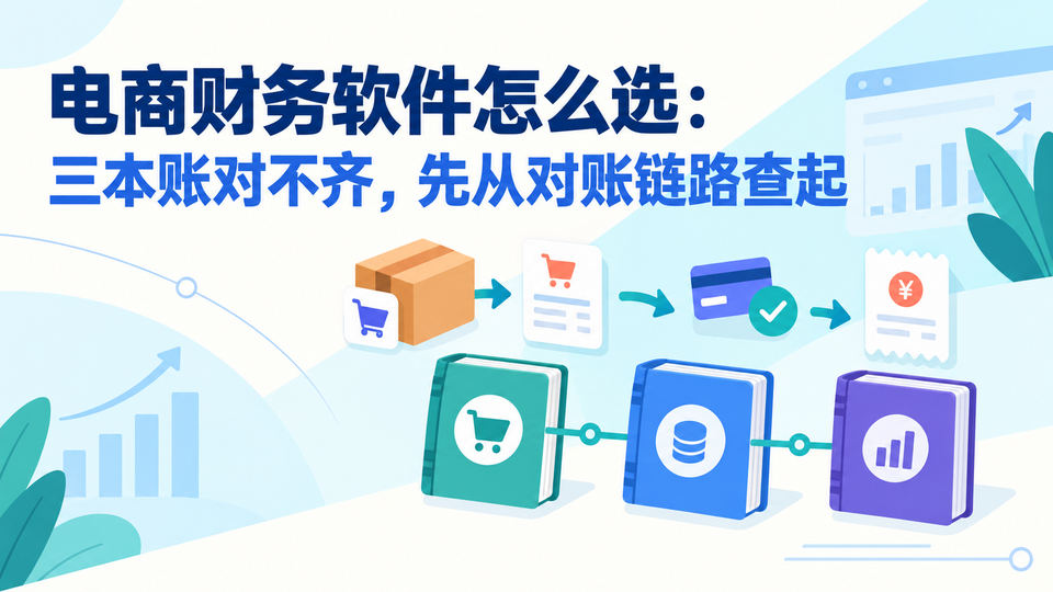 电商财务软件怎么选：三本账对不齐，先从对账链路查起