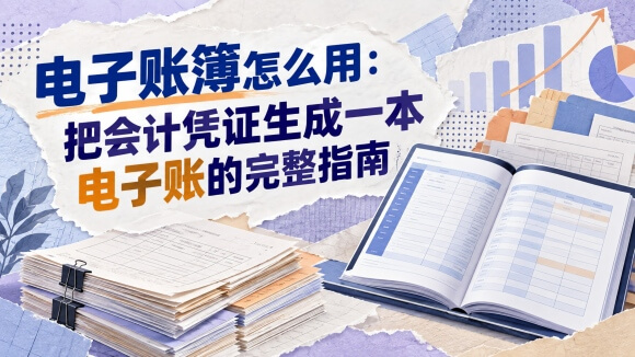 电子账簿怎么用:把会计凭证生成一本电子账的完整指南