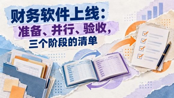 财务软件上线:准备、并行、验收,三个阶段的清单