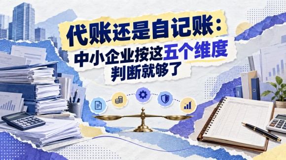 代账还是自记账:中小企业按这五个维度判断就够了