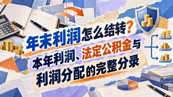 年末利润怎么结转？本年利润、法定公积金与利润分配的完整分录