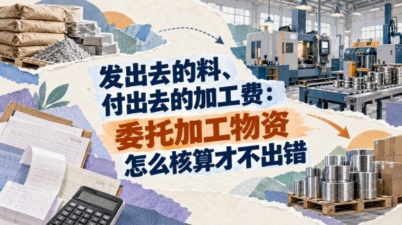 发出去的料、付出去的加工费：委托加工物资怎么核算才不出错