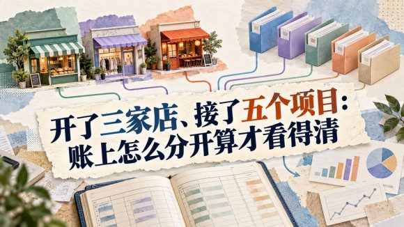 开了三家店、接了五个项目：账上怎么分开算才看得清
