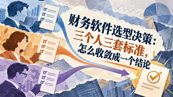财务软件选型决策：三个人三套标准，怎么收敛成一个结论
