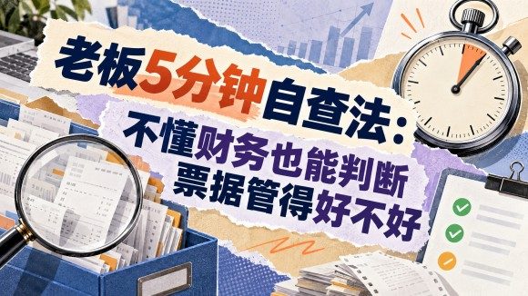 老板5分钟自查法:不懂财务也能判断票据管得好不好