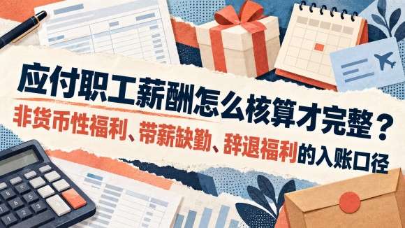 应付职工薪酬怎么核算才完整?非货币性福利、带薪缺勤、辞退福利的入账口径
