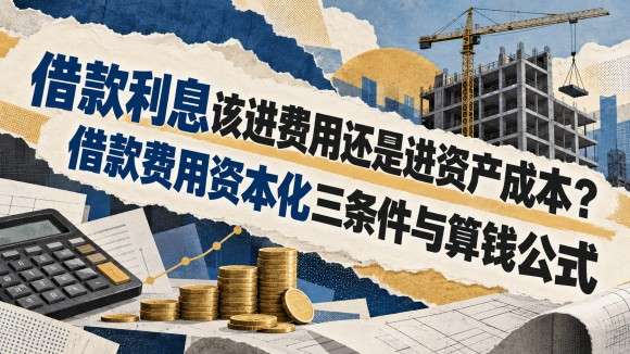 借款利息该进费用还是进资产成本?借款费用资本化三条件与算钱公式