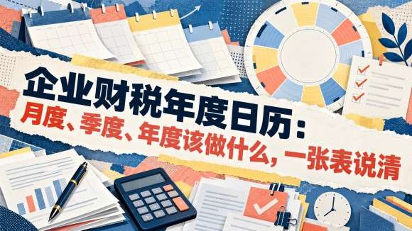 企业财税年度日历:月度、季度、年度该做什么,一张表说清